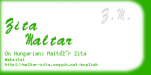 zita maltar business card